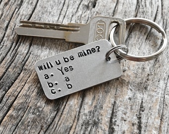 Gepersonaliseerde aluminium sleutelhanger: verjaardagscadeau