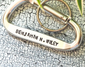 Personalized Carabiner for a large order, Custom Carabiner keychain, Name Carabiner Keychain
