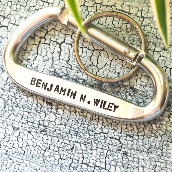 Personalized Carabiner for a large order, Custom Carabiner keychain, Name Carabiner Keychain