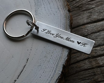 Custom Keychain for Mother's day, Personalized Keychain, Gift for him key ring, Gift for Boyfriend, Anniversary Gifts, Gift for Mom