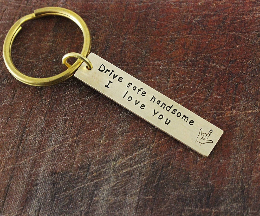 Drive Safe Keychain Personalized Keychain Custom Keychain Etsy