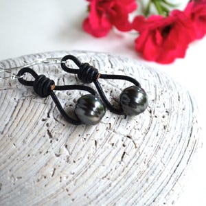 Tahitian Pearls Earrings/Tahiti Pearls Earrings/Elegant Pearl Jewelry/Dangling Pearl Earrings/Tahitian Pearls Jewelry/Holiday Gift For Her
