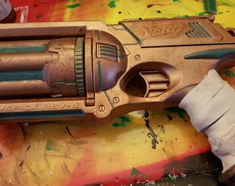 Steampunk Gun Nerf Maverick Rev-6