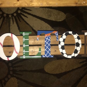 Sports letters for children's room/nursery | Etsy