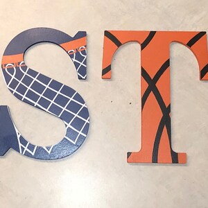 Sports letters for children's room/nursery | Etsy