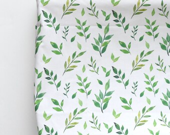 greenery changing pad cover
