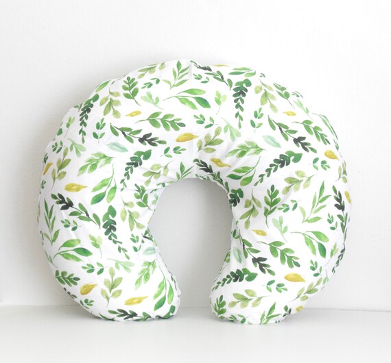 Items similar to Boppy Nursing Pillow Cover Watercolor Leaves, Nature