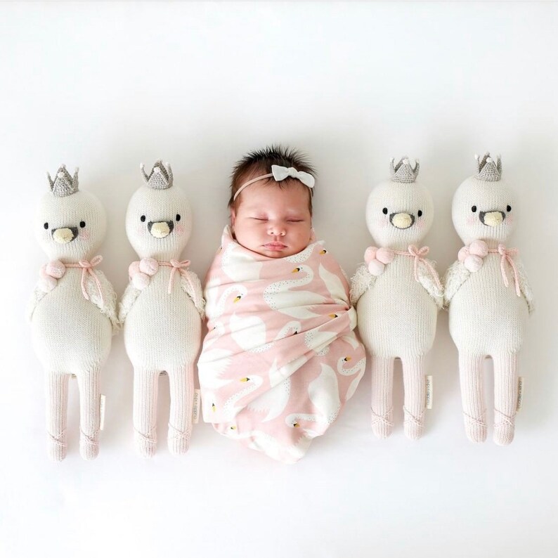 swan swaddle blanket