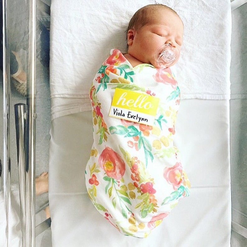 Winter Floral in Pink and Gold Swaddle Boppy Cover Crib Etsy