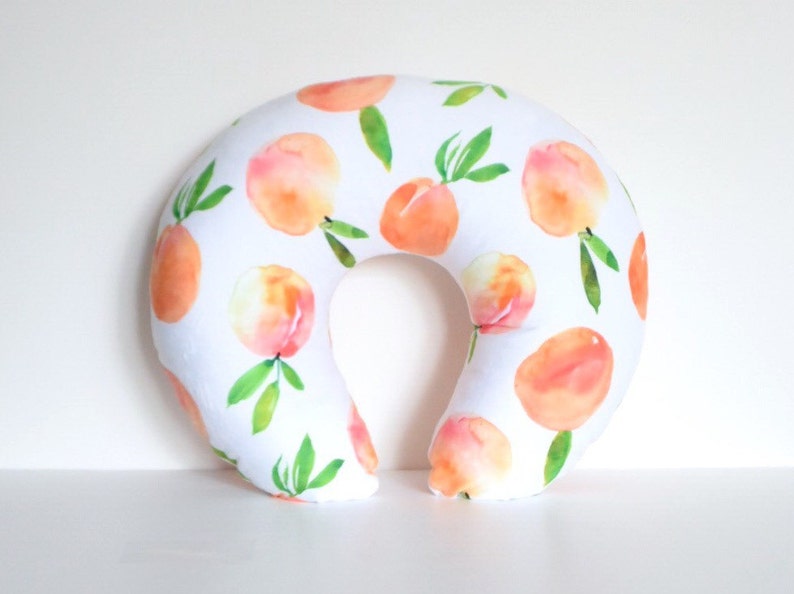 Sweet Peach Watercolor Organic Swaddle Boppy Cover Crib Etsy