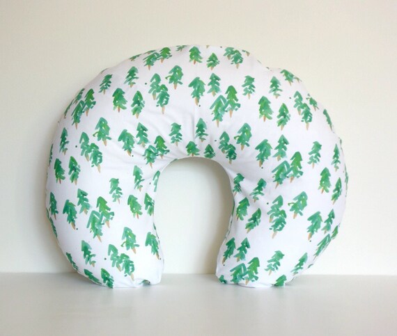 Boppy Nursing Pillow Cover Watercolor Pine Trees Forest Etsy