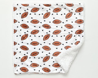 Football Lovey Blanket - Football Baby Blanket, Baby Gift, American Football