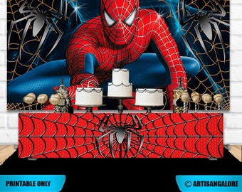 Super Hero Spiderman Photography Backdrop Party Decor Prop Boys Photo Background