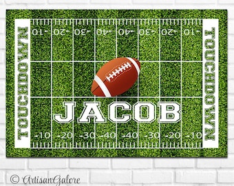 American Football Themed Personalized Birthday Backdrop, Banner, Dessert Table backdrop, Football Party Backdrop, Football Field