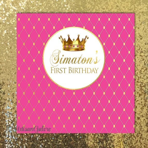SALE Princess backdrop, Little Princess Baby Shower, Princess Birthday, Pink Gold Party Decoration, Photo Boot Prop, Royal Celebration Il_570xn