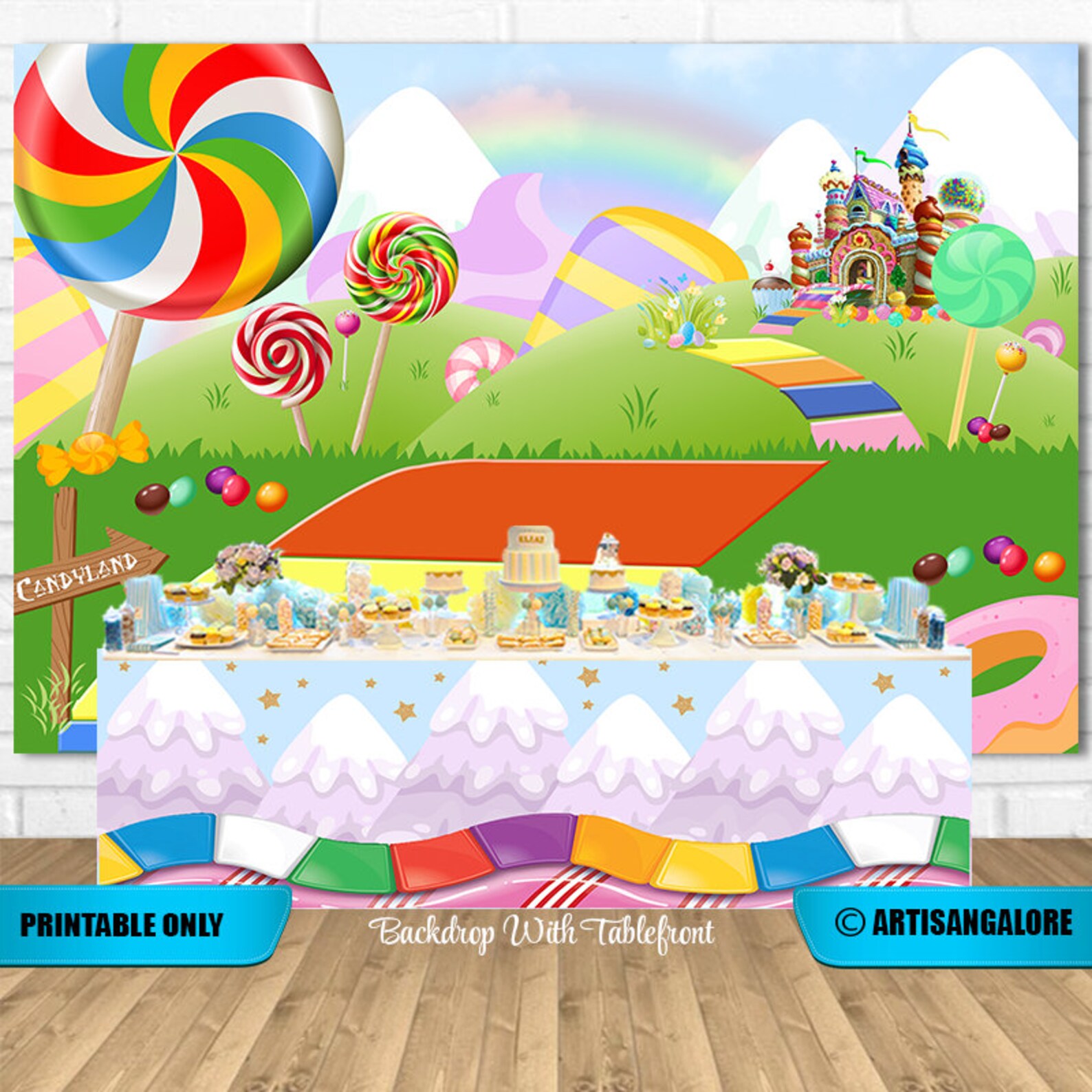 SALE Candyland Backdrop Candyland Party Backdrop Candy and Etsy Australia