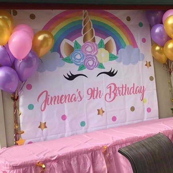 Unicorn Backdrop Etsy