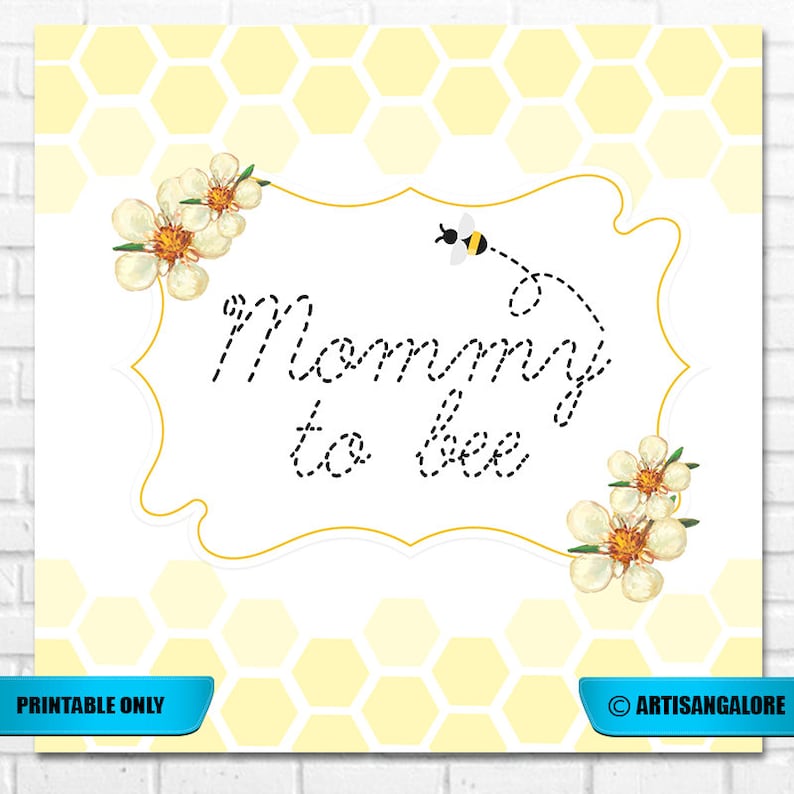 MommytoBee Backdrop Bumble Bee Baby Shower Party Backdrop Mom to Bee Baby Shower Banner Bee Birthday Backdrop Bee Baby shower