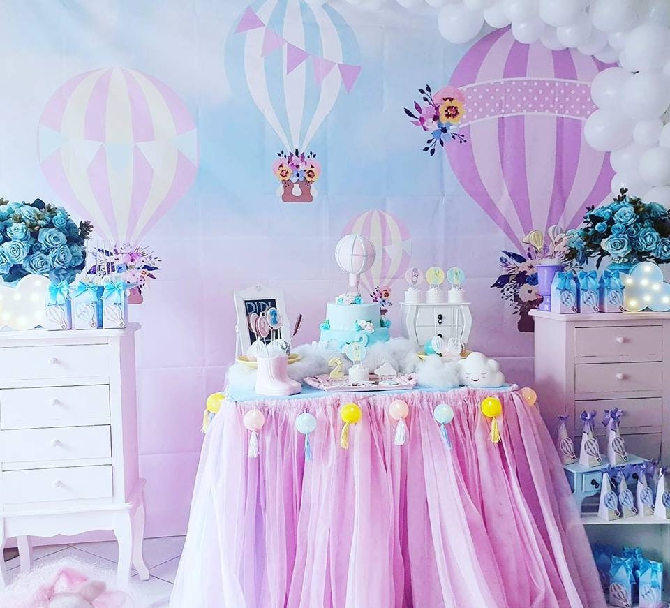Hot Air Balloon Backdrop Hot Air Balloon Baby Shower Etsy Australia