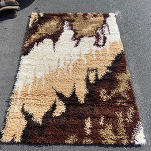 Danish EGE RYA Wool Rug from the 1970 mid century modern 4&#39; X 6&#39; #HP503