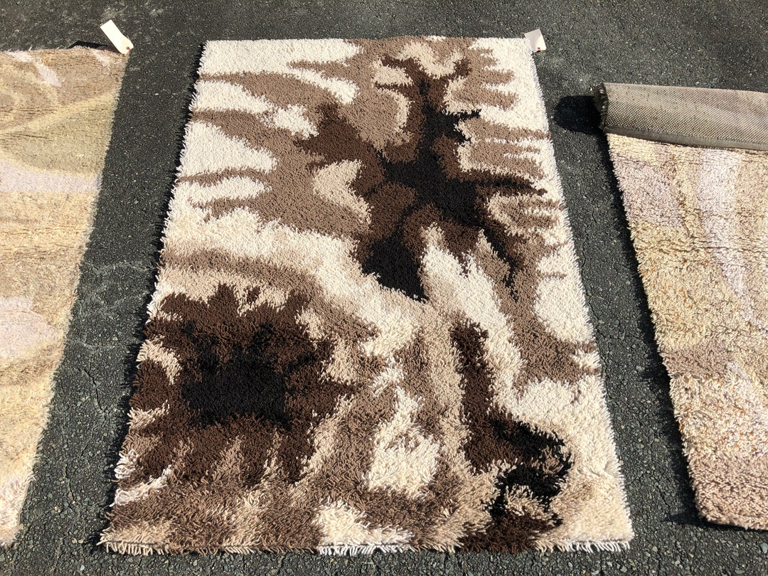 Danish EGE RYA Wool Rug From the 1970 Mid Century Modern 4' X 6' #HP64 ...