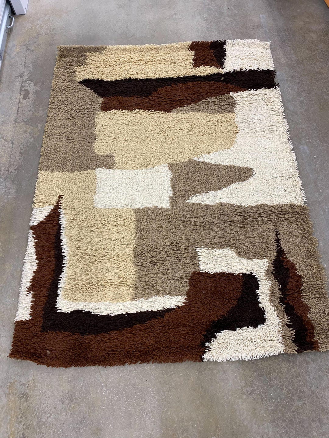 70s Rya Rug NOW Danish RYA Wool Rug From 1970S 4 X 6' Mid Century Modern HP#578 - Etsy