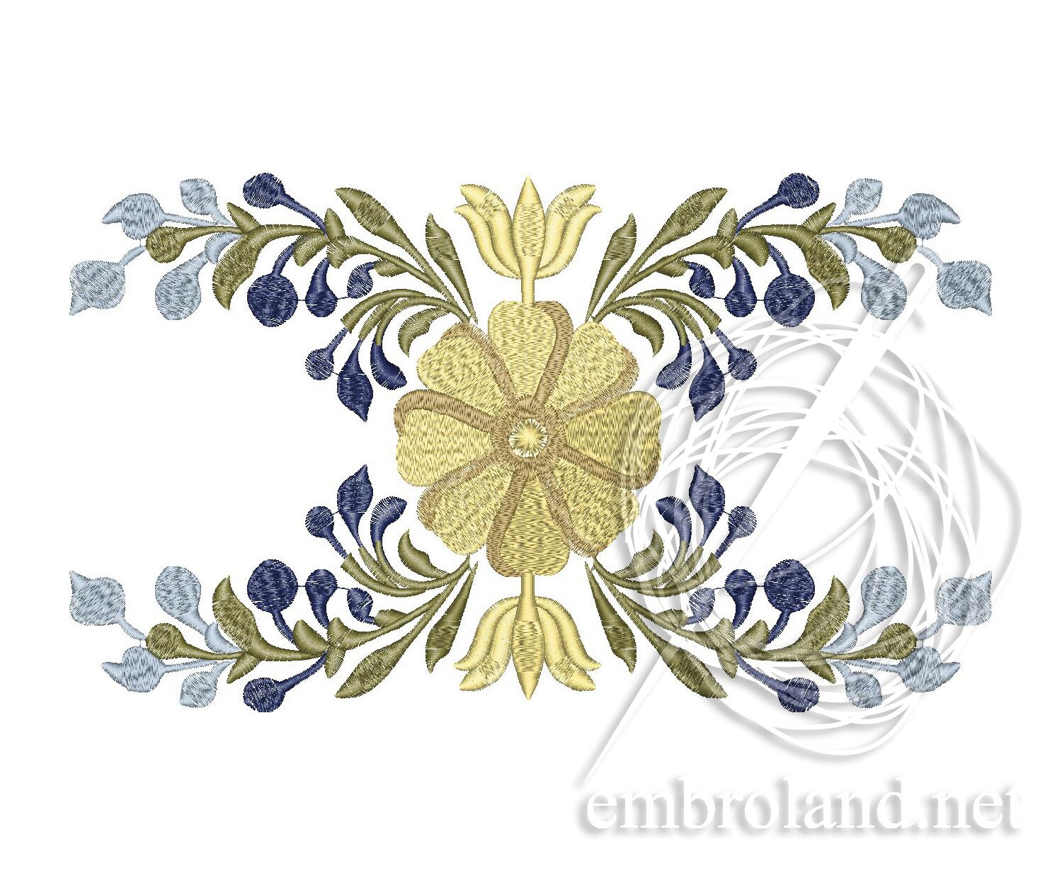 Yellow Flower Machine Embroidery Design Etsy