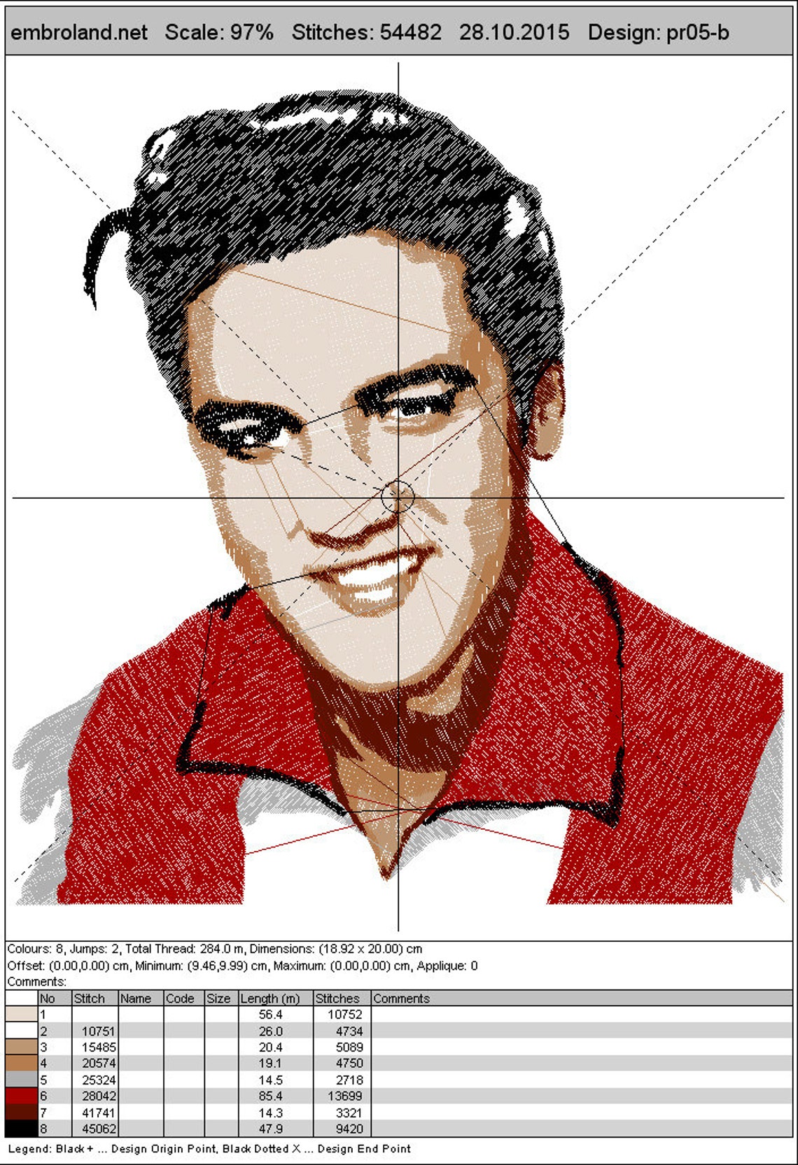 Elvis Presley Machine Embroidery Design Instant Download Etsy