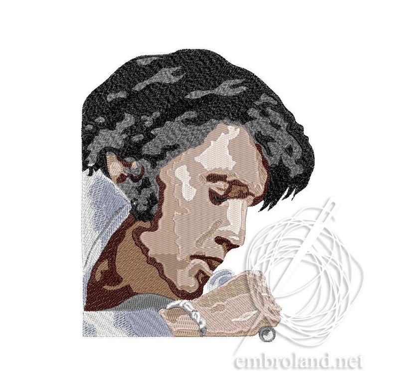 Elvis Presley Machine Embroidery Design Instant Download Etsy