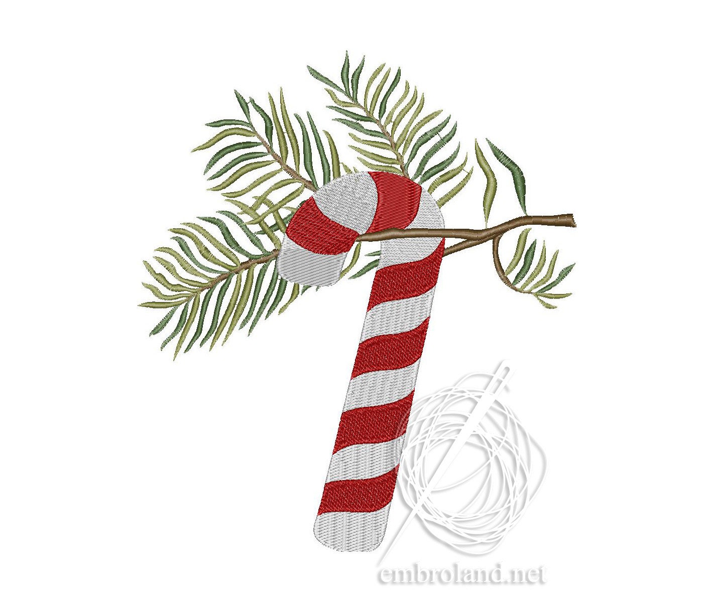 Candy cane christmas embroidery design  etsy