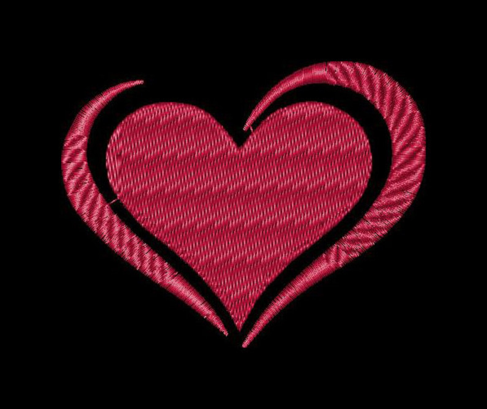 Hearts love Valentine machine embroidery design Etsy