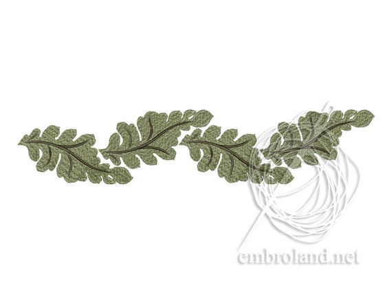 Oak leaf border embroidery design for machine oak leaves  etsy Oak leaf border embroidery design for machine oak leaves  etsy