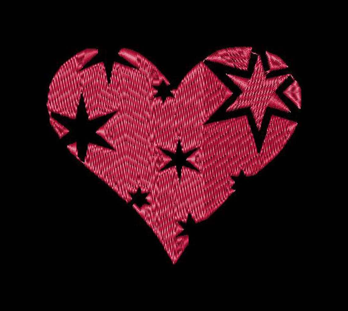 Hearts love Valentine machine embroidery design Etsy