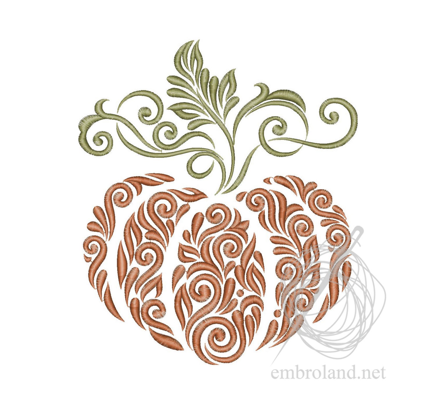 Halloween Pumpkin Machine Embroidery Design Instant | Etsy
