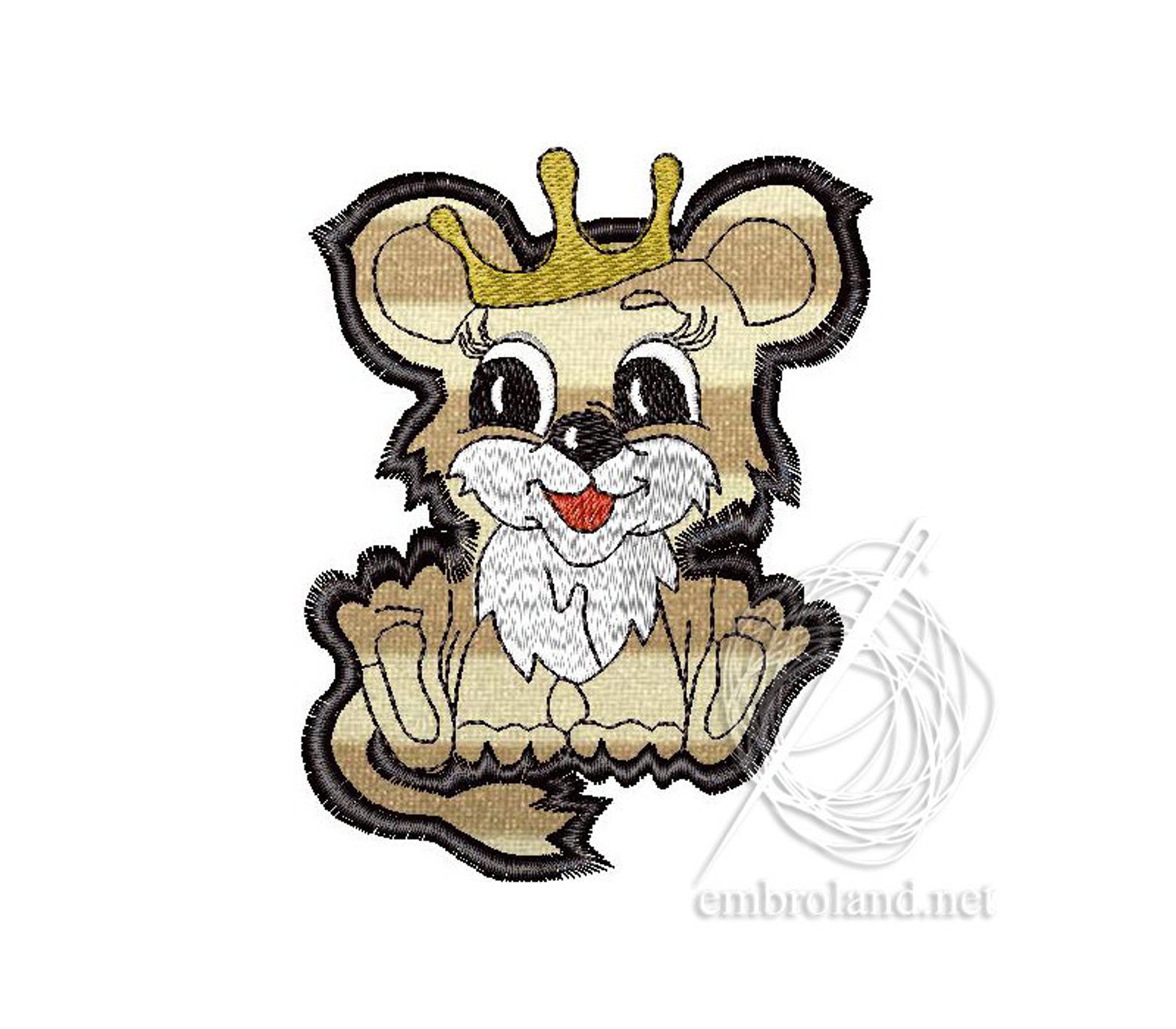 Lion cub applique lion machine embroidery design instant  etsy
