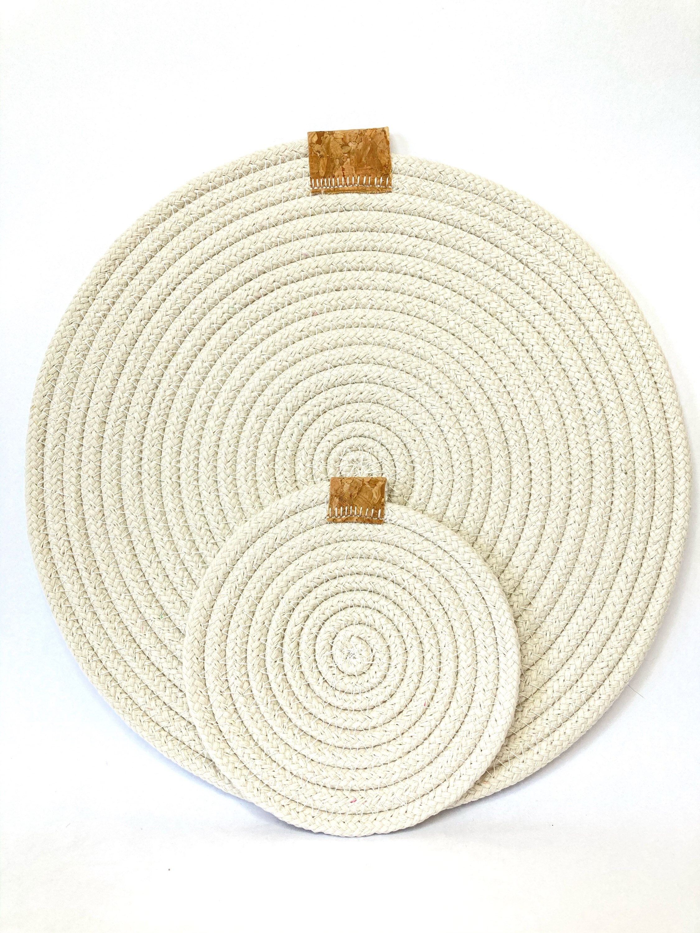 4 Rope and Cork Placemats / Table Mats and Coasters Set of 4 Etsy