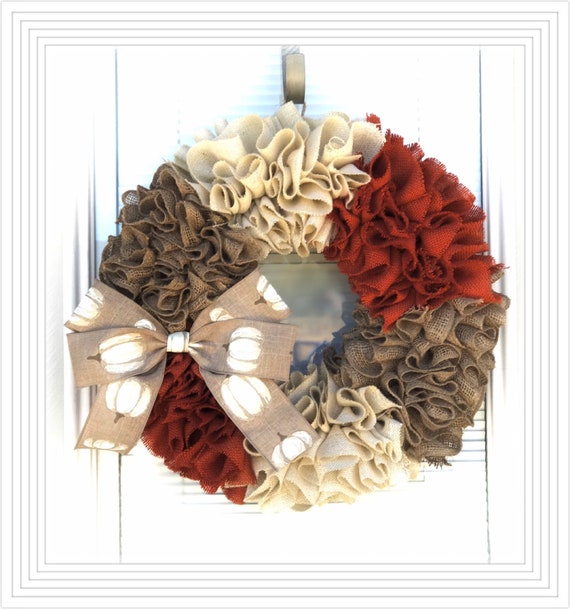 Burlap Wreath Home Decor Wreath Natural Wreath Burlap Etsy