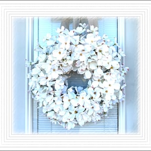 Natural Dogwood Wreath, Wreath for your front Door , 20” wreath, Flower wreath, Door decoration, Off white wreath, Floral wreath,  wreath