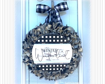 Winter wonderland wreath, Christmas wreath, Winter Christmas Wreath - Christmas  Wreath,  Christmas wreath, Holiday Burlap Wreath, Wreath,