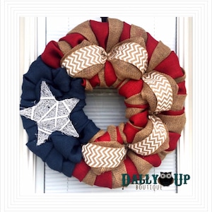 BEST SELLER American flag wreath, 4th of July Wreath-Fourth of July Wreath Wreath-Summer Wreath Patriotic burlap wreath image 1