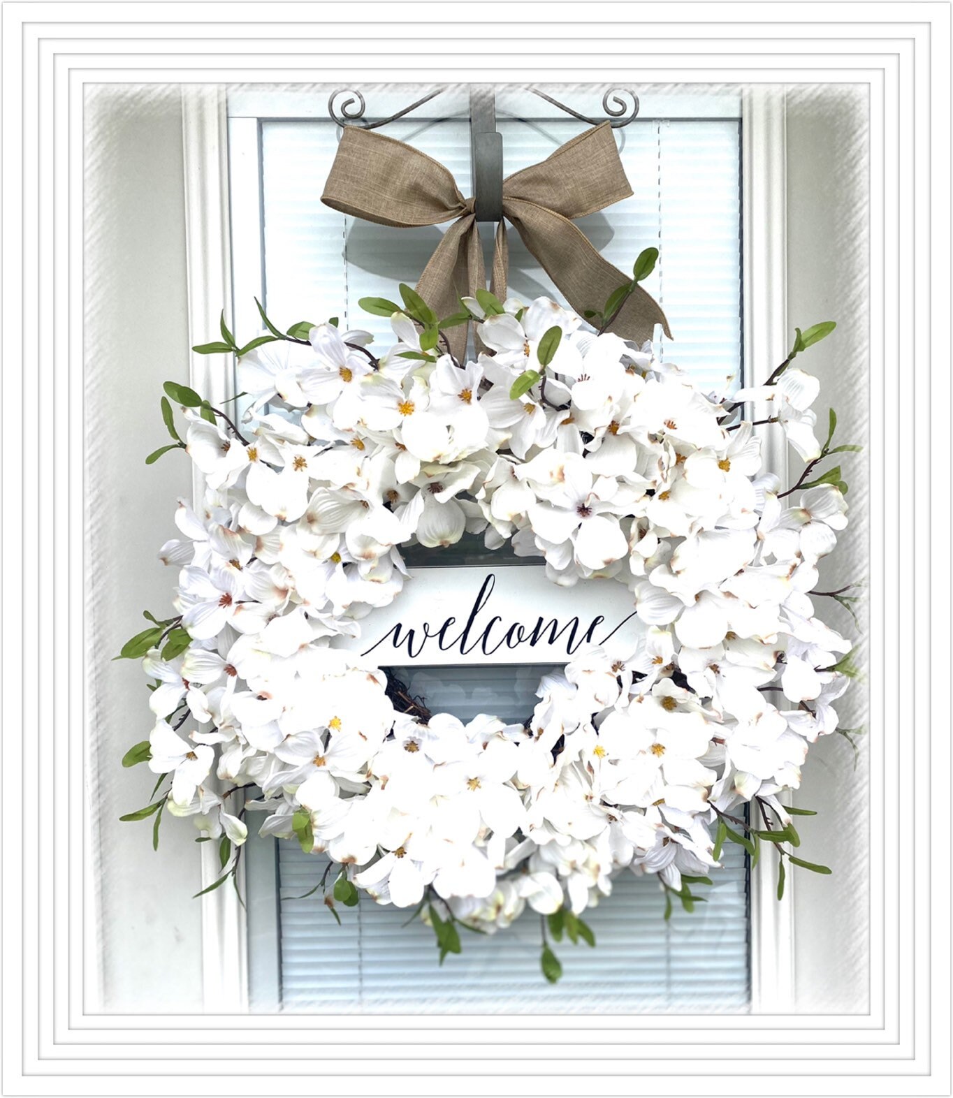 Dogwood Wreath, Wreath for your front Door , Spring  wreath, Flower w…