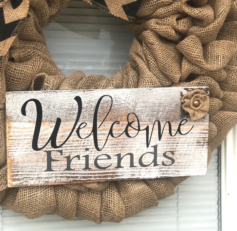 Everyday Wreath Natural Wreaths Burlap Door decor Welcome Wreath door Wreath Wreath