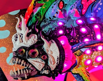 Elektryczny Mahi Mahi, oryginalna rzeźba taksydermiczna