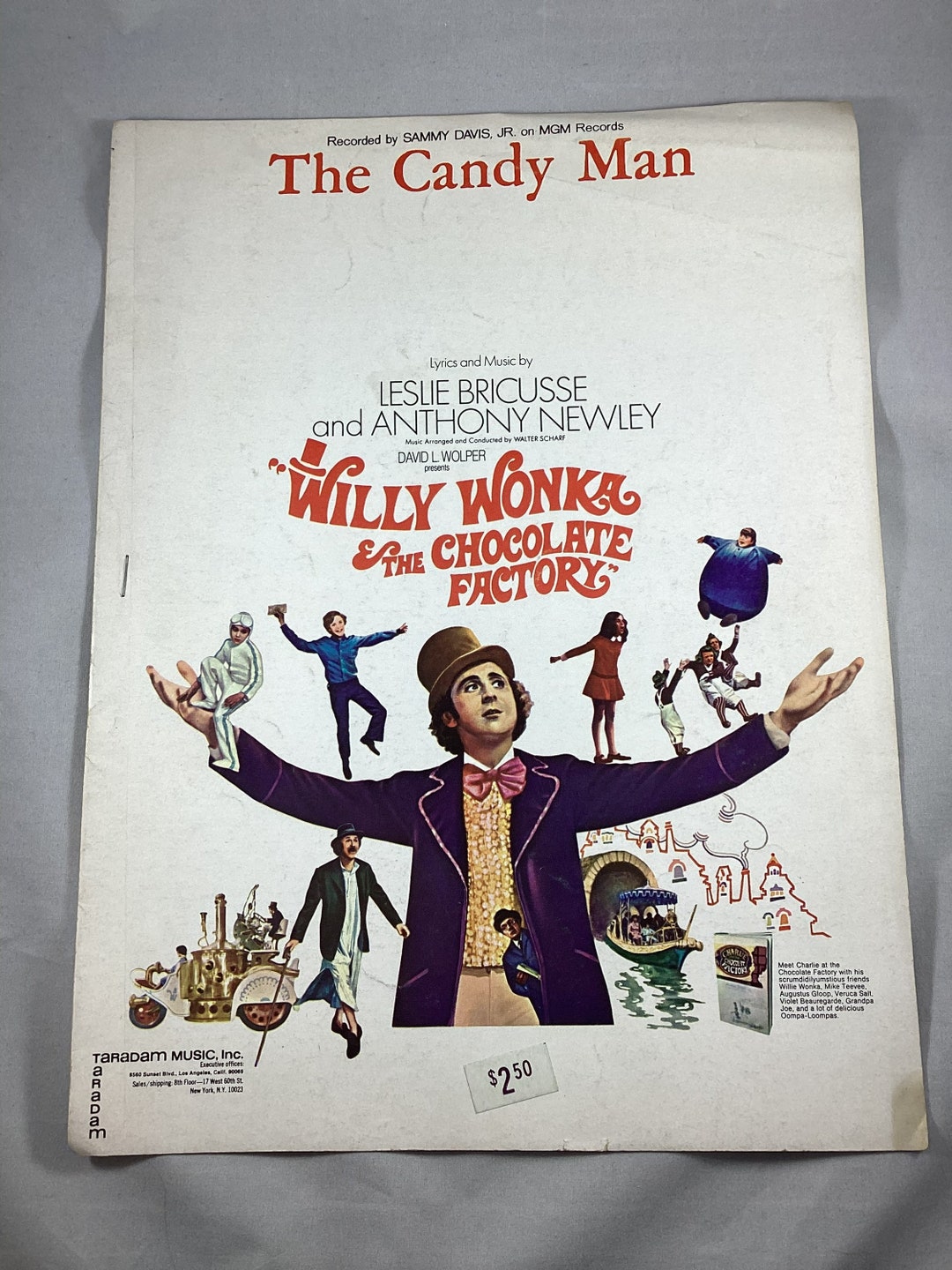 The Candy Man willy Wonka & the Chocolate Factory, Sheet Music 1970