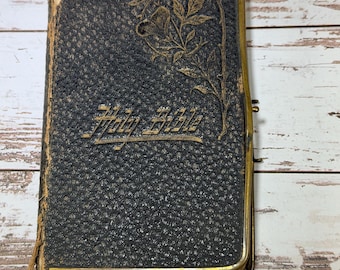 1922年発行 アメリカ 聖書 HOLY BIBLE 洋書 アンティーク Vintage Holy Bible 1888 Oxford University Press London Henry