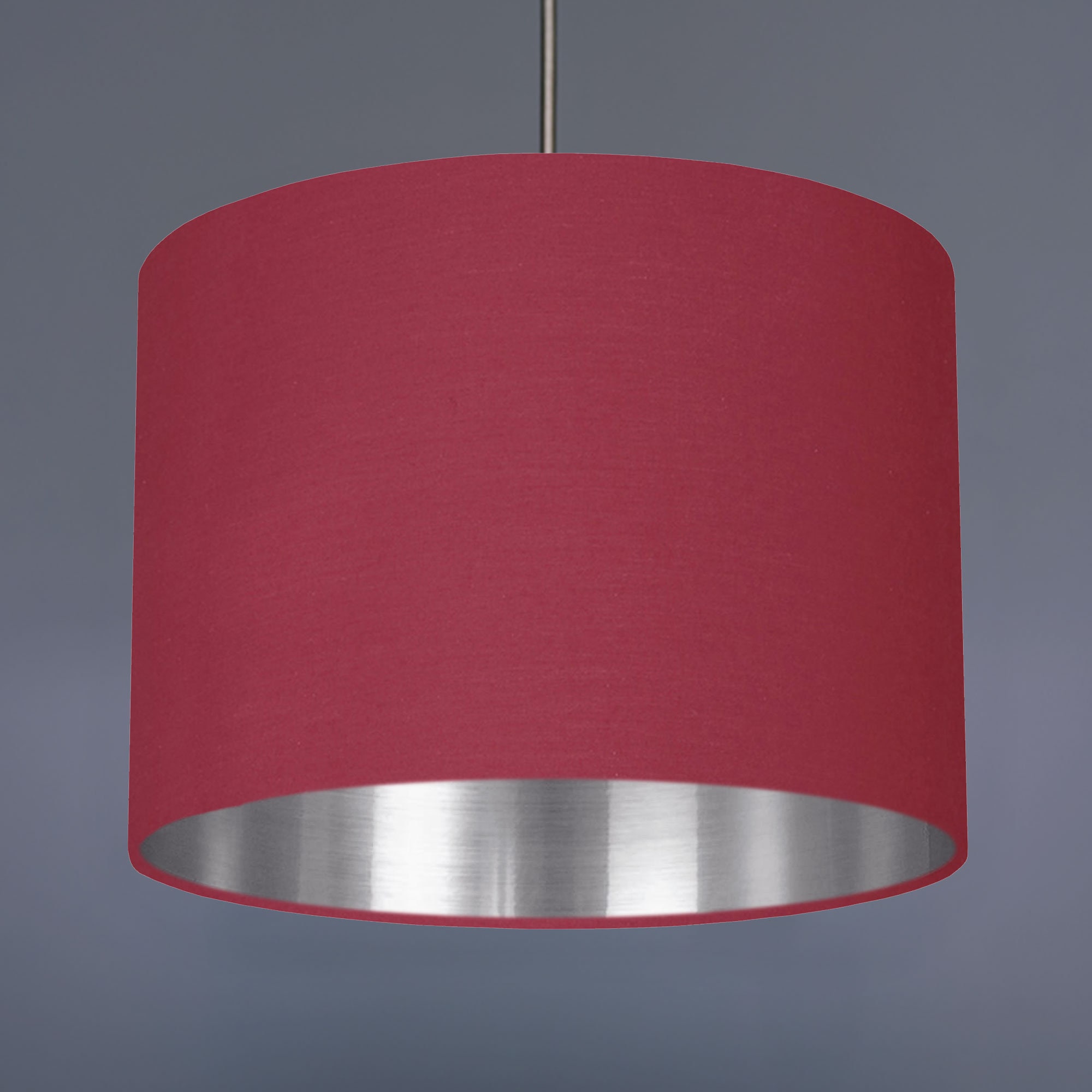 Burgundy Plain Fabric Drum Lampshade With Copper Gold or Etsy