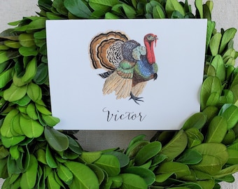 Thanksgiving Place Cards, Turkey Place Cards, Holiday Seating Cards, Party Place Cards, Fall Place Cards, Place Setting Cards