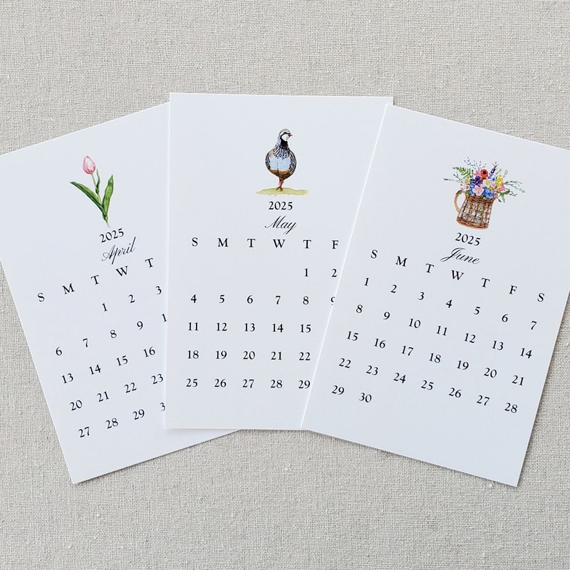 2025 Spiral Desk Calendar - Etsy