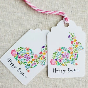 Easter Gift Tags, Set of 9 Easter Gift Tags, Easter Basket Gift Tags, Watercolor Easter Tags, Easter Party Favor Tags, Easter Goody Bag Tag