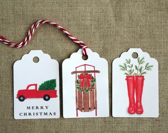 holiday gift tag etsy holiday tags
